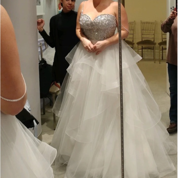 Pnina Tornai Love Wedding BallGown Crystal Corset Sz16 Style 14411 Kleinfeld NWT - Picture 7 of 15